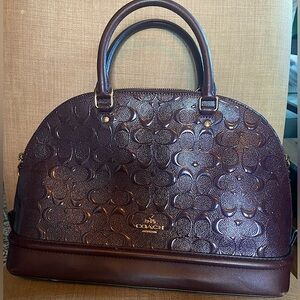 Coach Sierra Satchel in Signature Debossed Patent